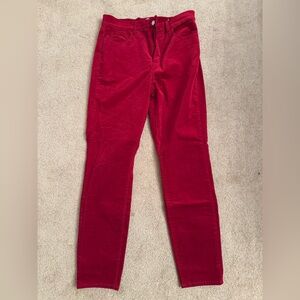 LOFT Red Corduroy Pants Women’s Size 8 / 29